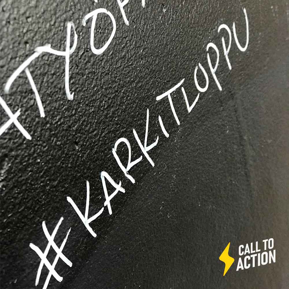 call to action hashtag